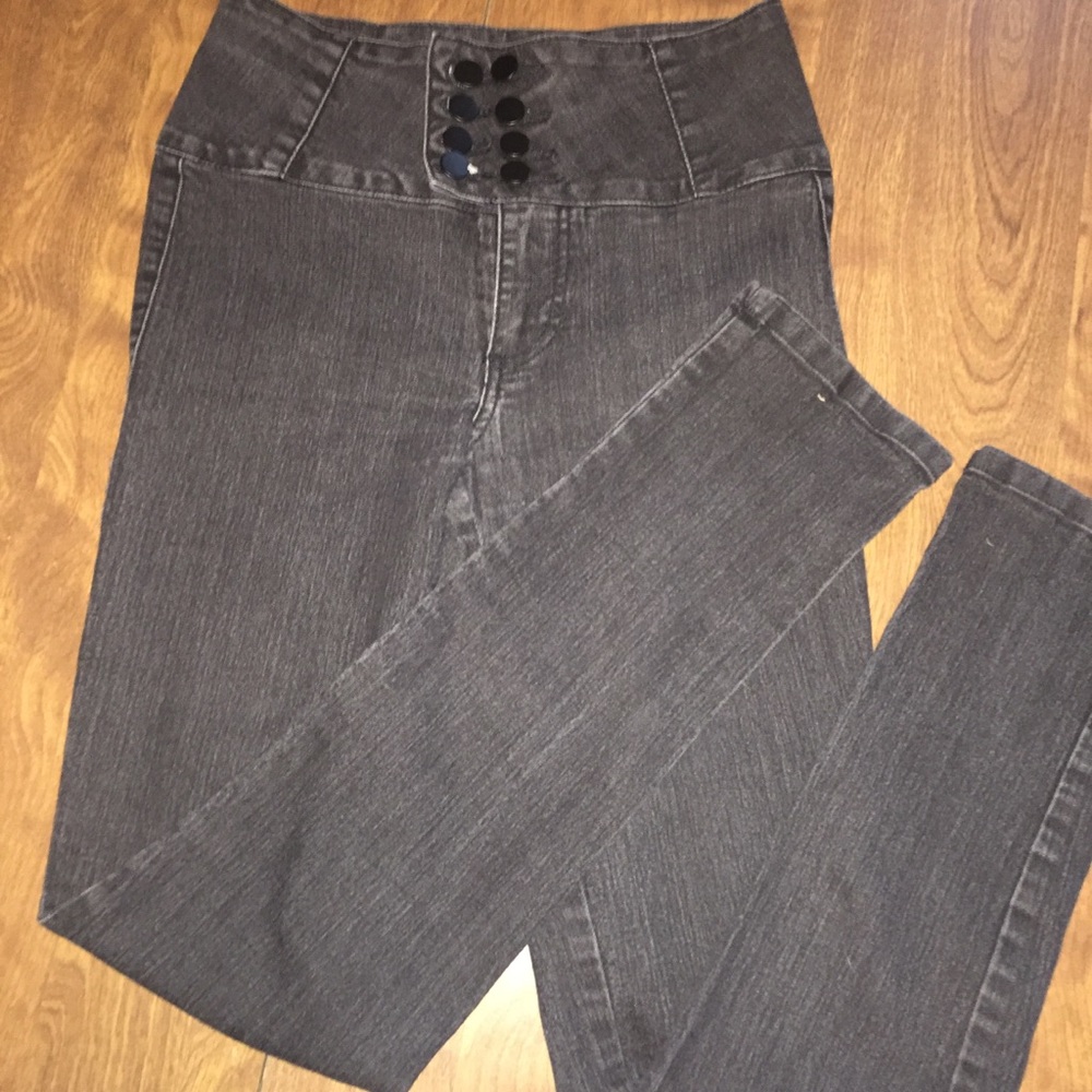 Missi Jeans high waist multi button skinny strightleg jeans, 4